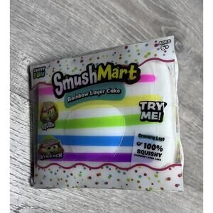 SmushMart Rainbow Layer Cake Squishy Crazy Fun Tik Tok Rare Toy NEW 5"